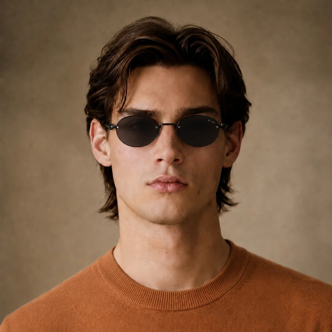 MOONX CLASSICA (Exclusive) – Polarized Oval Metal Frame Sunglasses (Unisex)