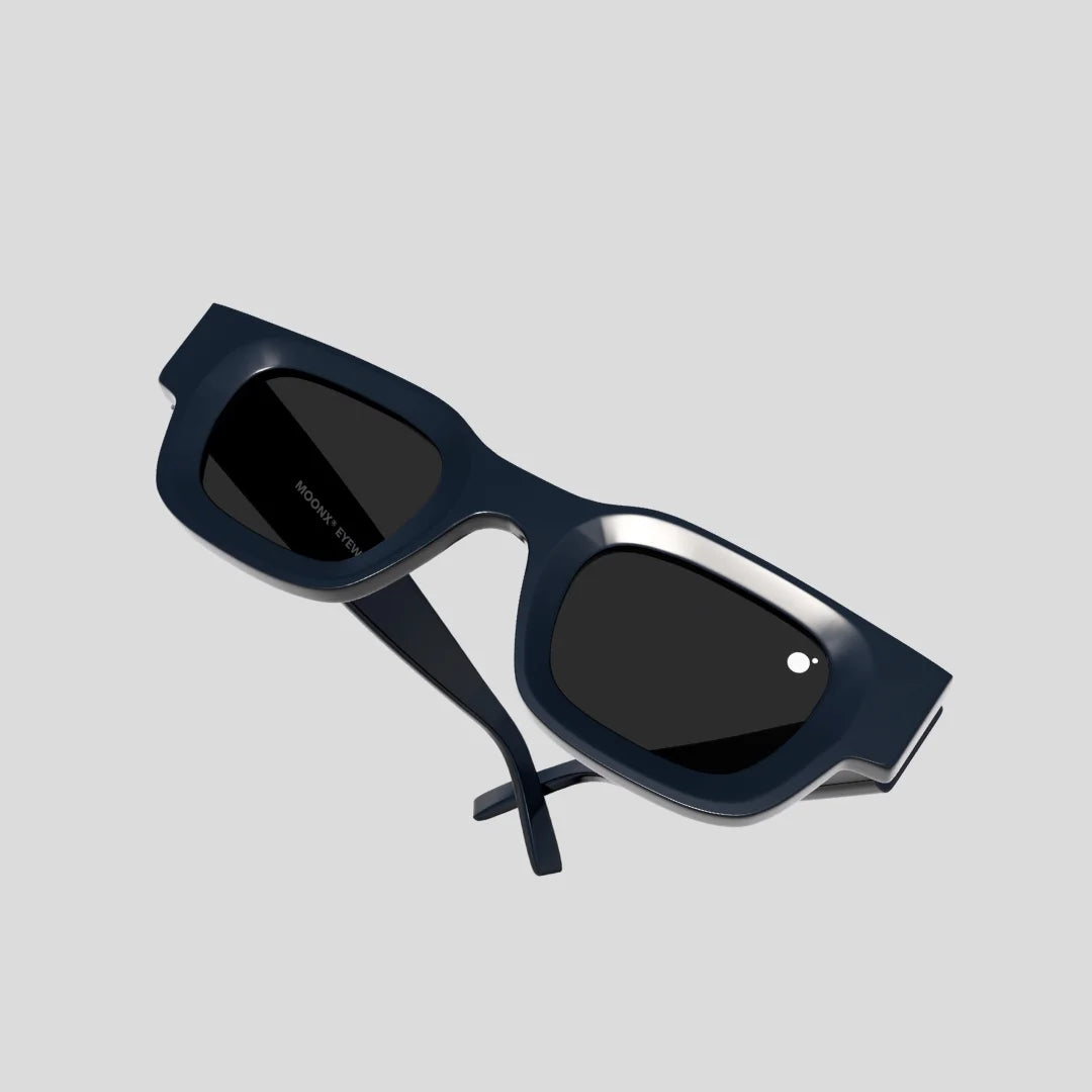 MOONX DARK STONE – UV400 Classic Bold Rectangular Sunglasses (Unisex)