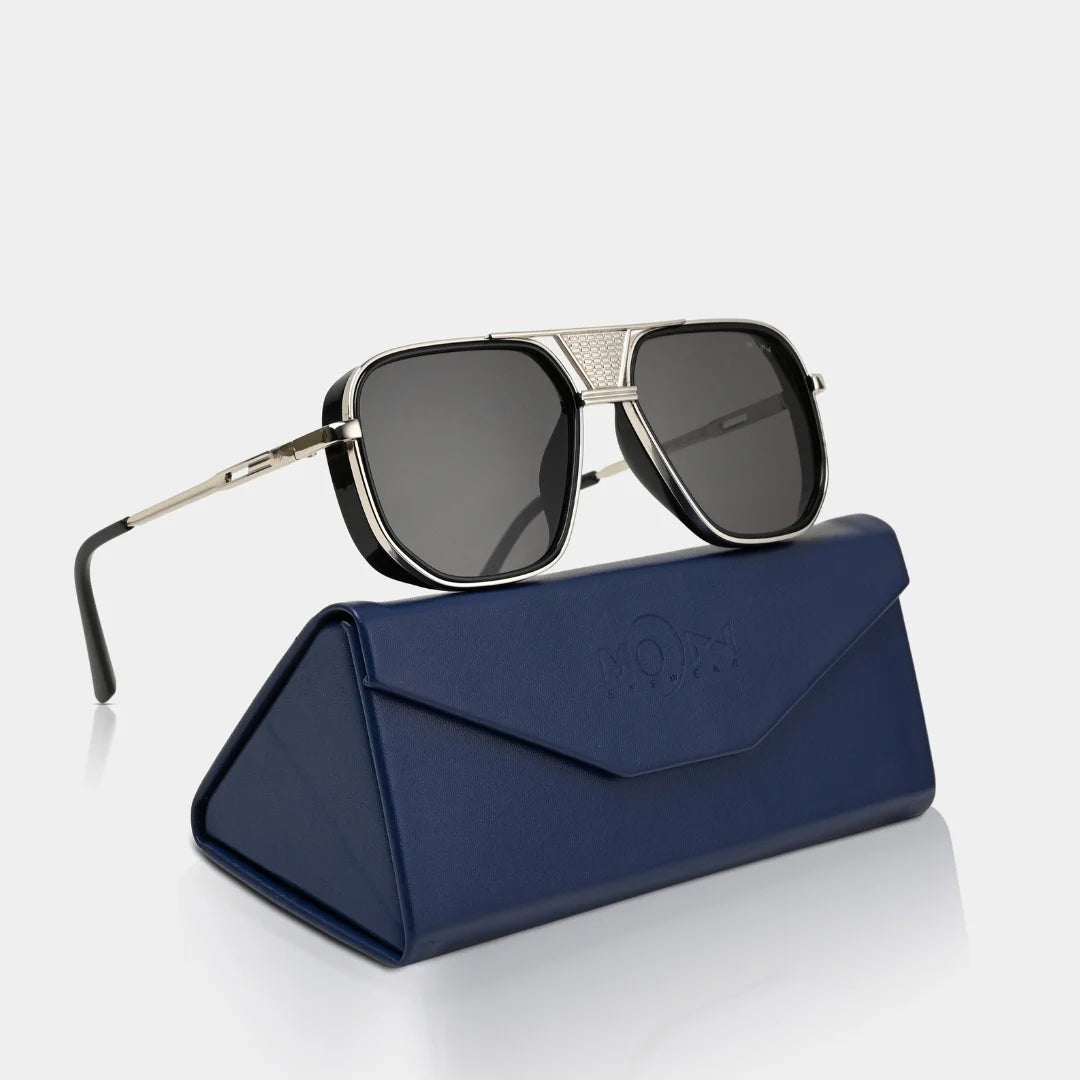 MOONX REAL NOVA S3 – UV400 Aviator Metal Frame Sunglasses (Unisex)