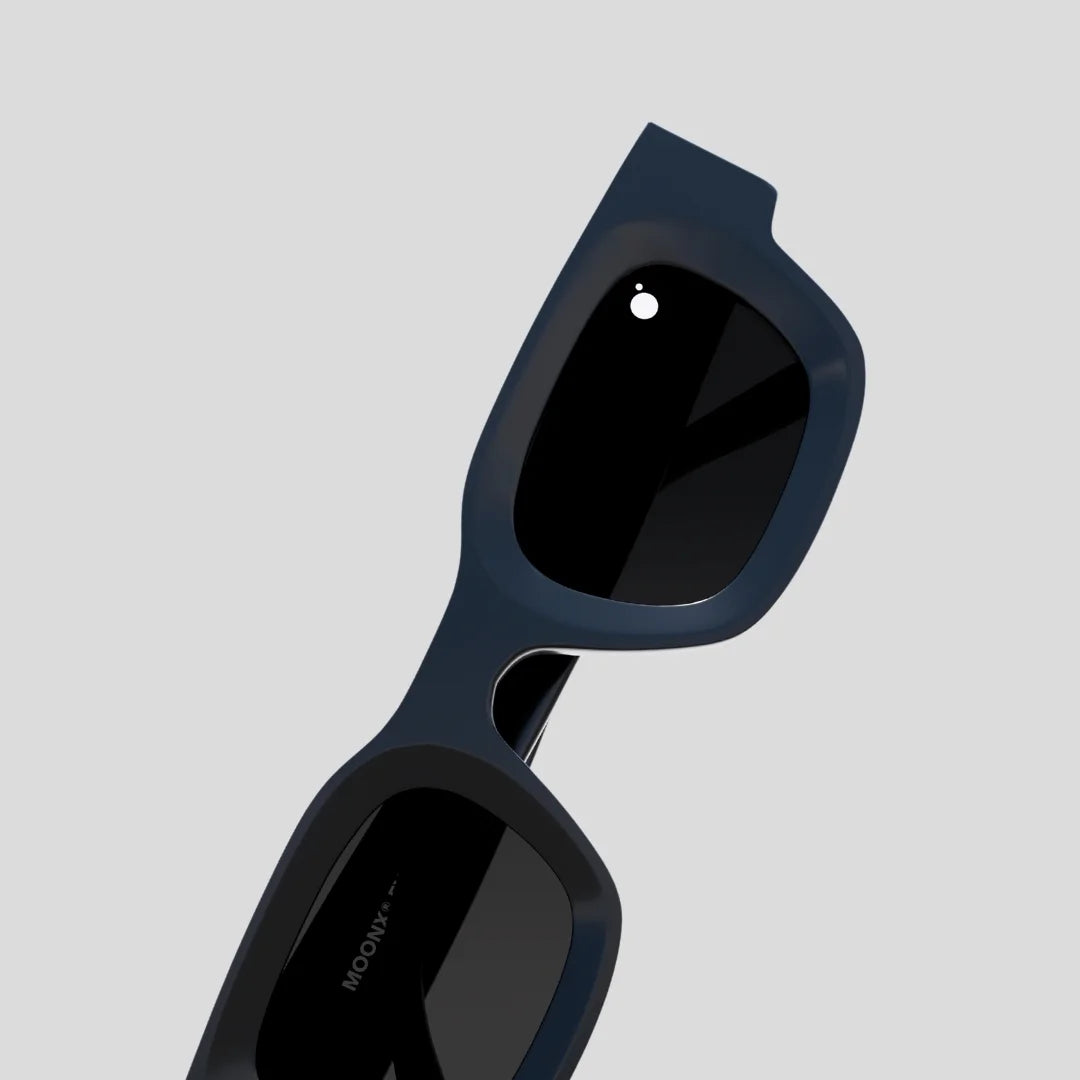 MOONX DARK STONE – UV400 Classic Bold Rectangular Sunglasses (Unisex)