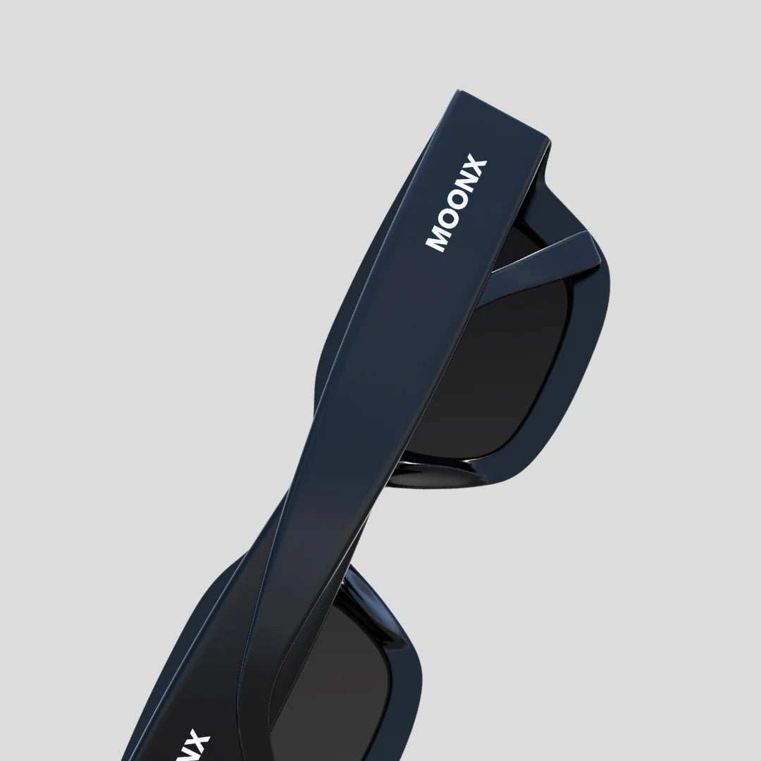 MOONX DARK STONE – UV400 Classic Bold Rectangular Sunglasses (Unisex)