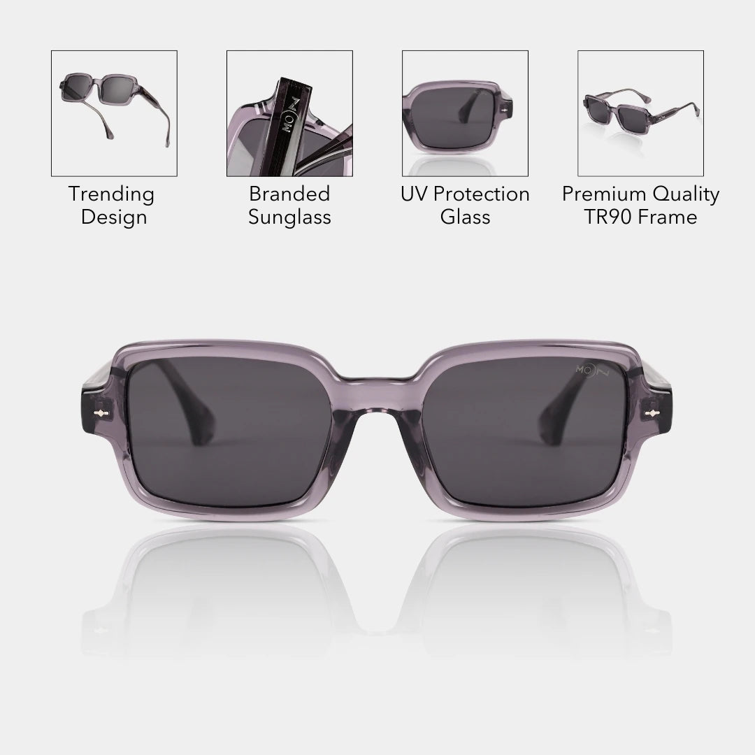 MOONX SELENE S2 – UV400 Square Lifestyle Sunglasses (Unisex)