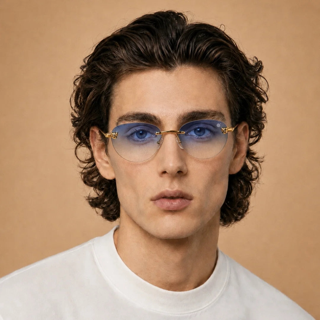 MOONX HIMALIA S3 - UV400 Rimless Oval Sunglasses