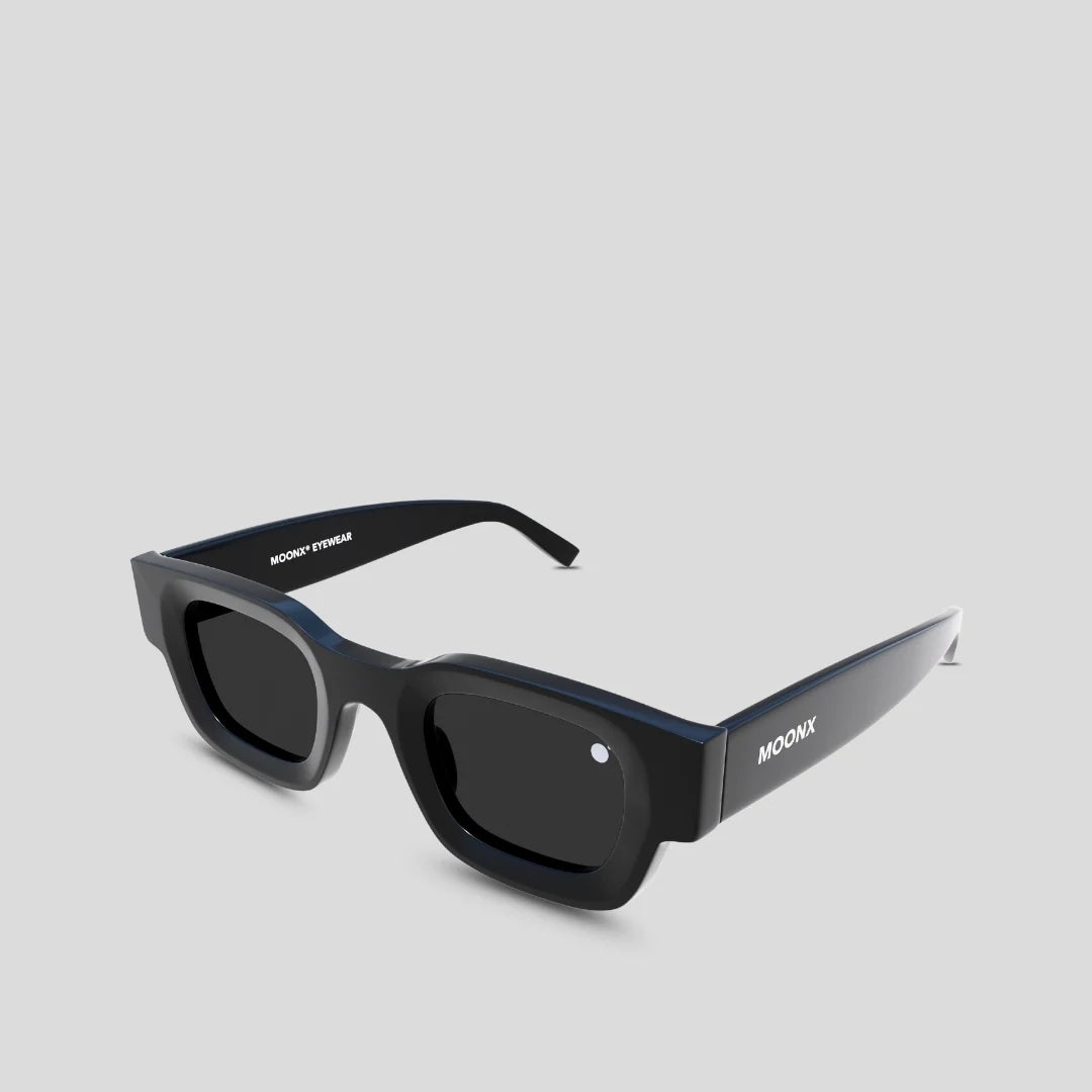 MOONX DARK STONE – UV400 Classic Bold Rectangular Sunglasses (Unisex)
