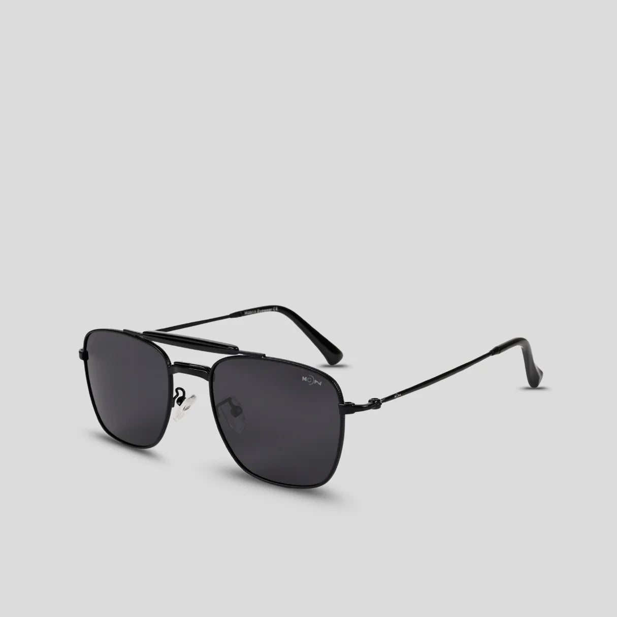 MOONX LEO – UV400 Double‑Bridge Compact Metal Sunglasses (Unisex)