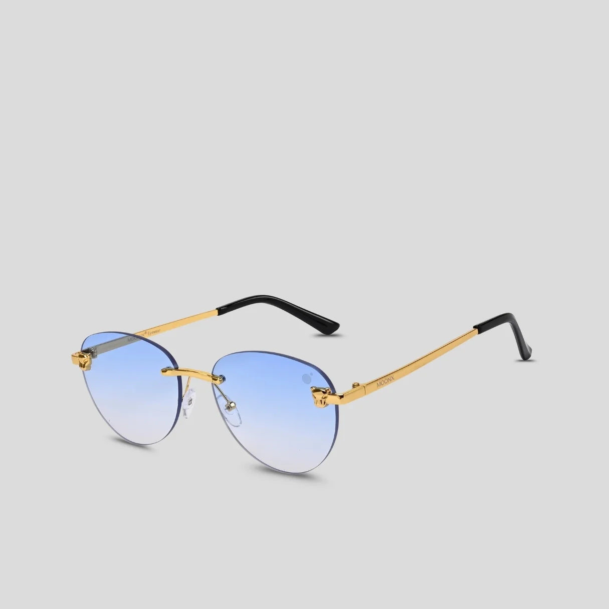 MOONX HIMALIA S3 - UV400 Rimless Oval Sunglasses