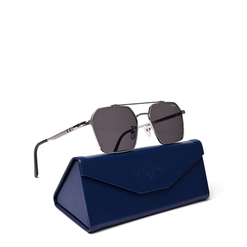 MOONX RISE S2 – UV400 Rectangular Metal Frame Sunglasses (Unisex)