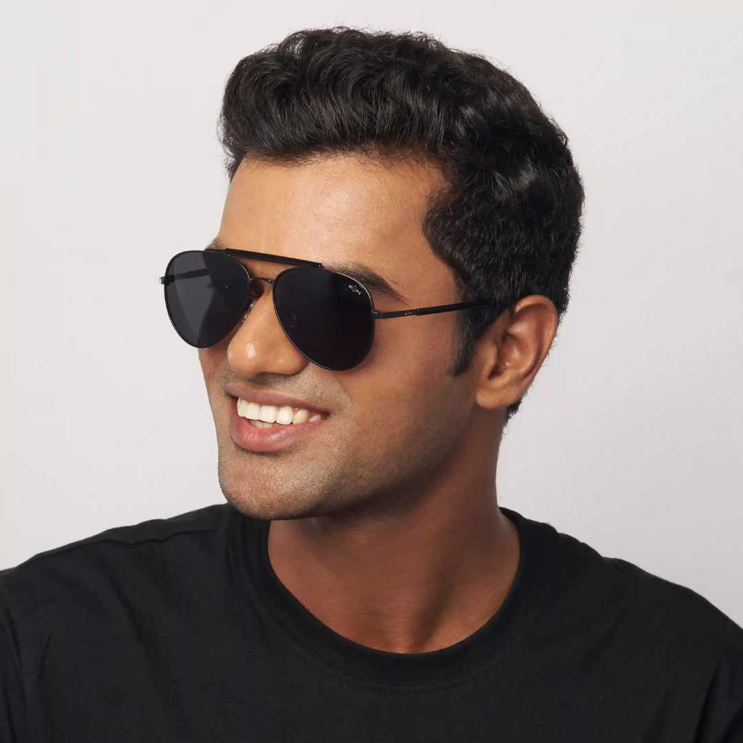 MOONX DRACO – Polarised Metal Aviator Sunglasses (Unisex)