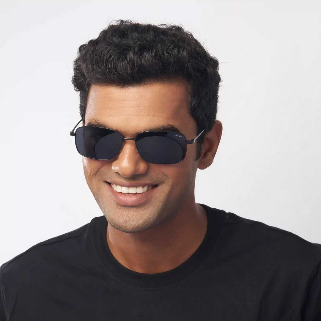 MOONX EXPOSE S1 – Polarised Metal Wrap‑Around Sunglasses (Unisex)