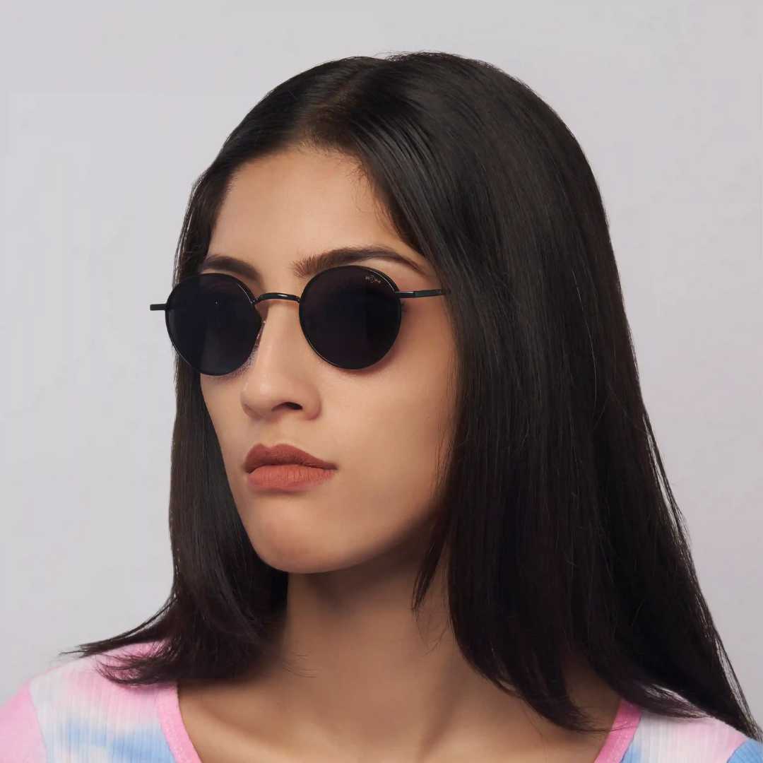MOONX CLASSIC DIONE – Polarised Round Metal Sunglasses (Unisex)