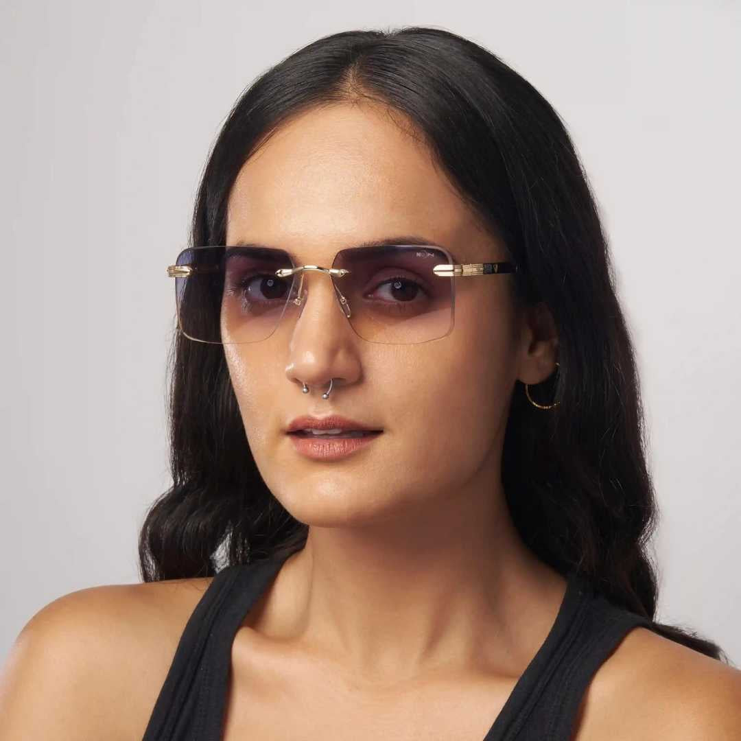 MOONX CALLISTO S3 – UV400 Rimless Rectangular Sunglasses (Unisex)