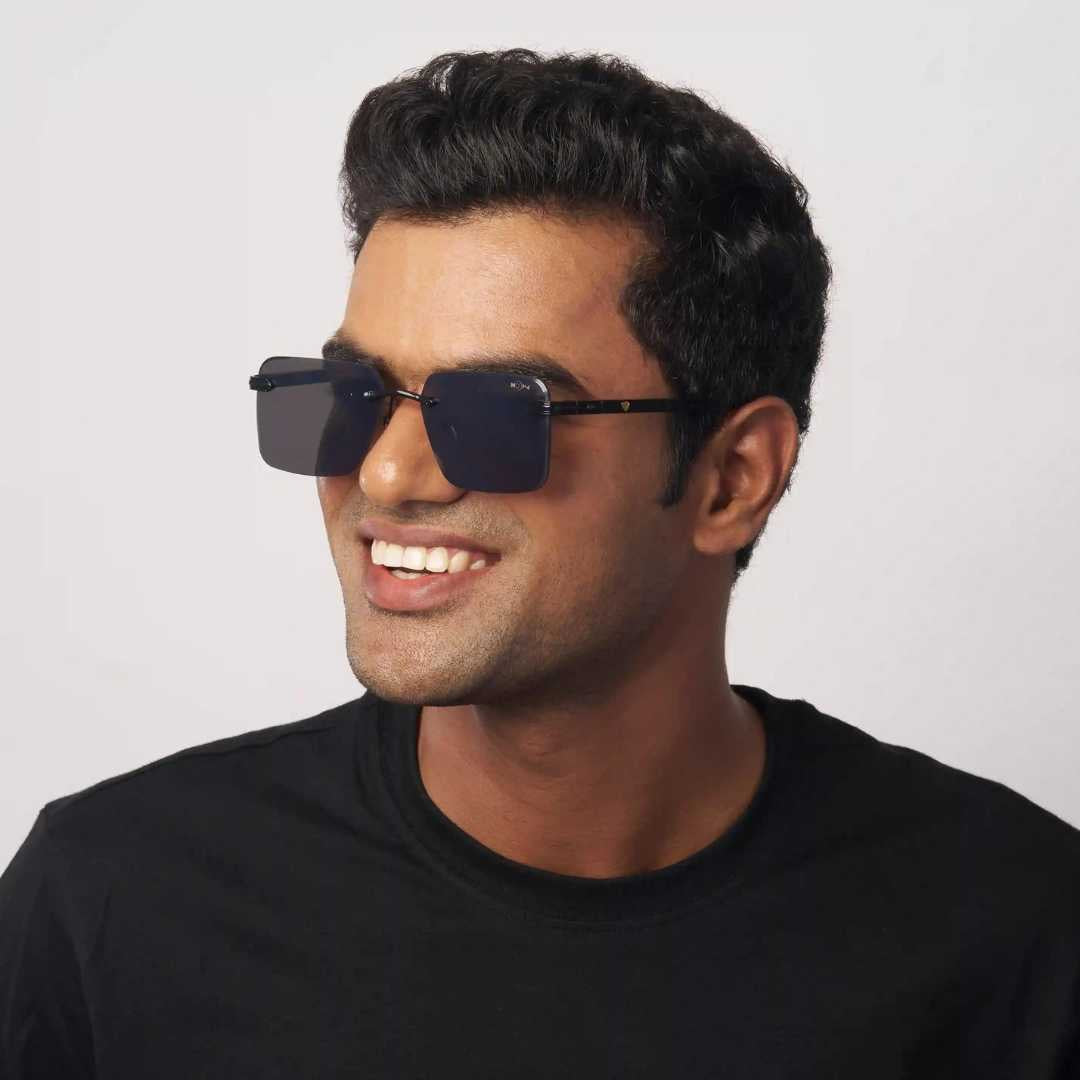 MOONX CALLISTO S1 – UV400 Rimless Rectangular Sunglasses (Unisex)