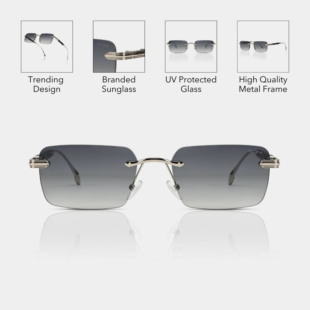 MOONX MATTERS S3 (EXCLUSIVE) - UV400 Luzury Rimless Sunglasses