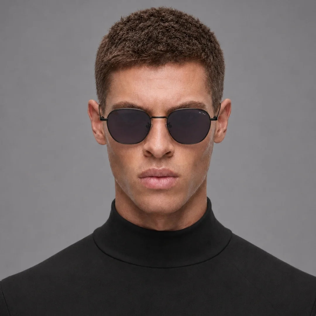 MOONX LYRA S1 – Polarised Round Metal Sunglasses (Unisex)