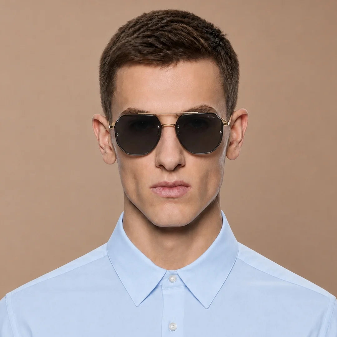 MOONX MAJOR S2 – UV400 Aviator Metal Frame Sunglasses (Unisex)