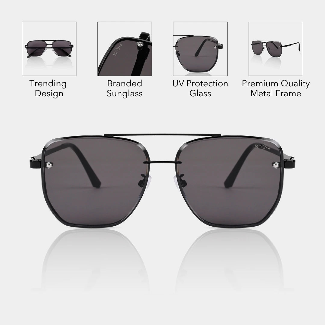 MOONX CELEBRITY BLACK – UV400 Celebrity Inspired Sunglasses (Unisex)