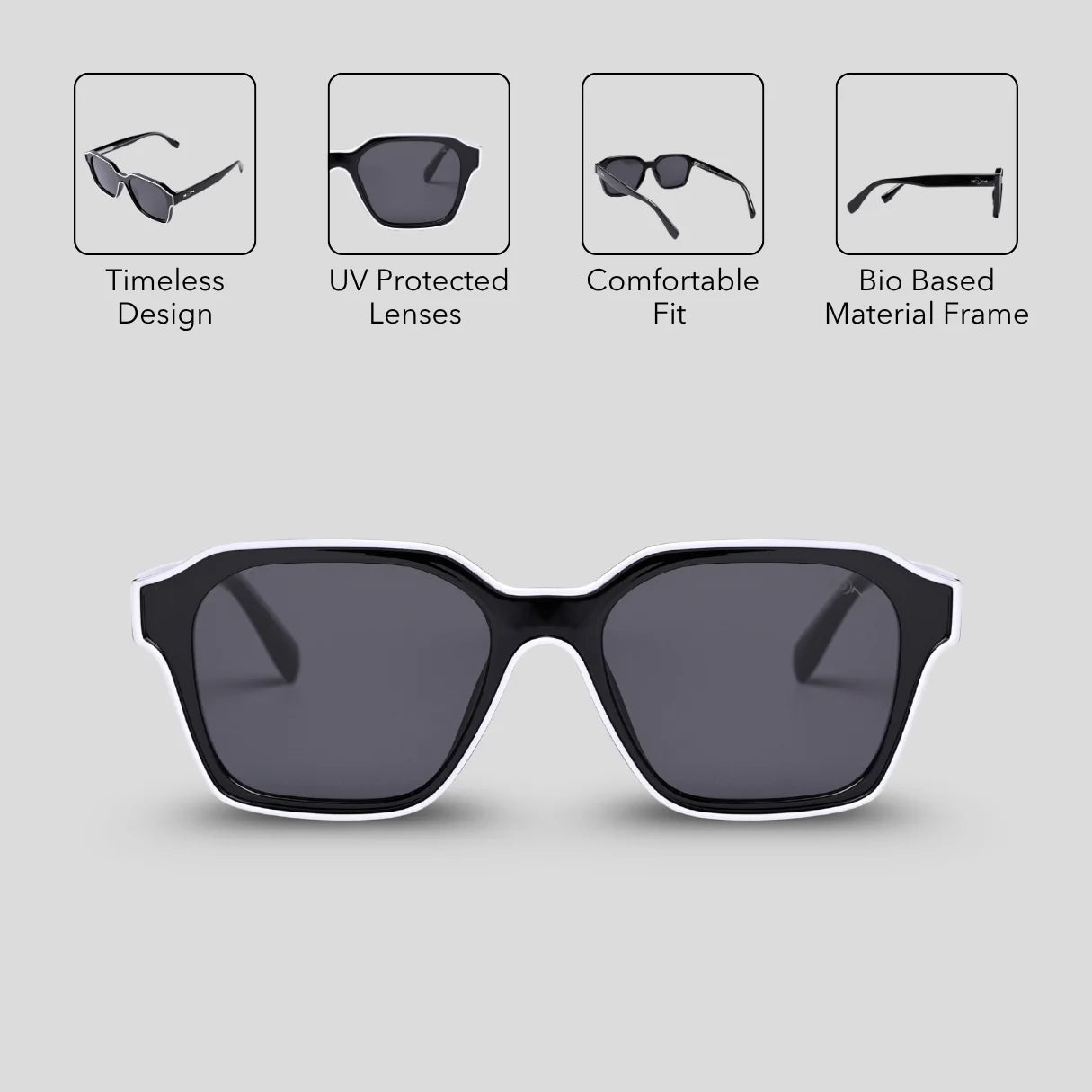 MOONX MARE S1 – UV400 Rectangular Sunglasses (Unisex)