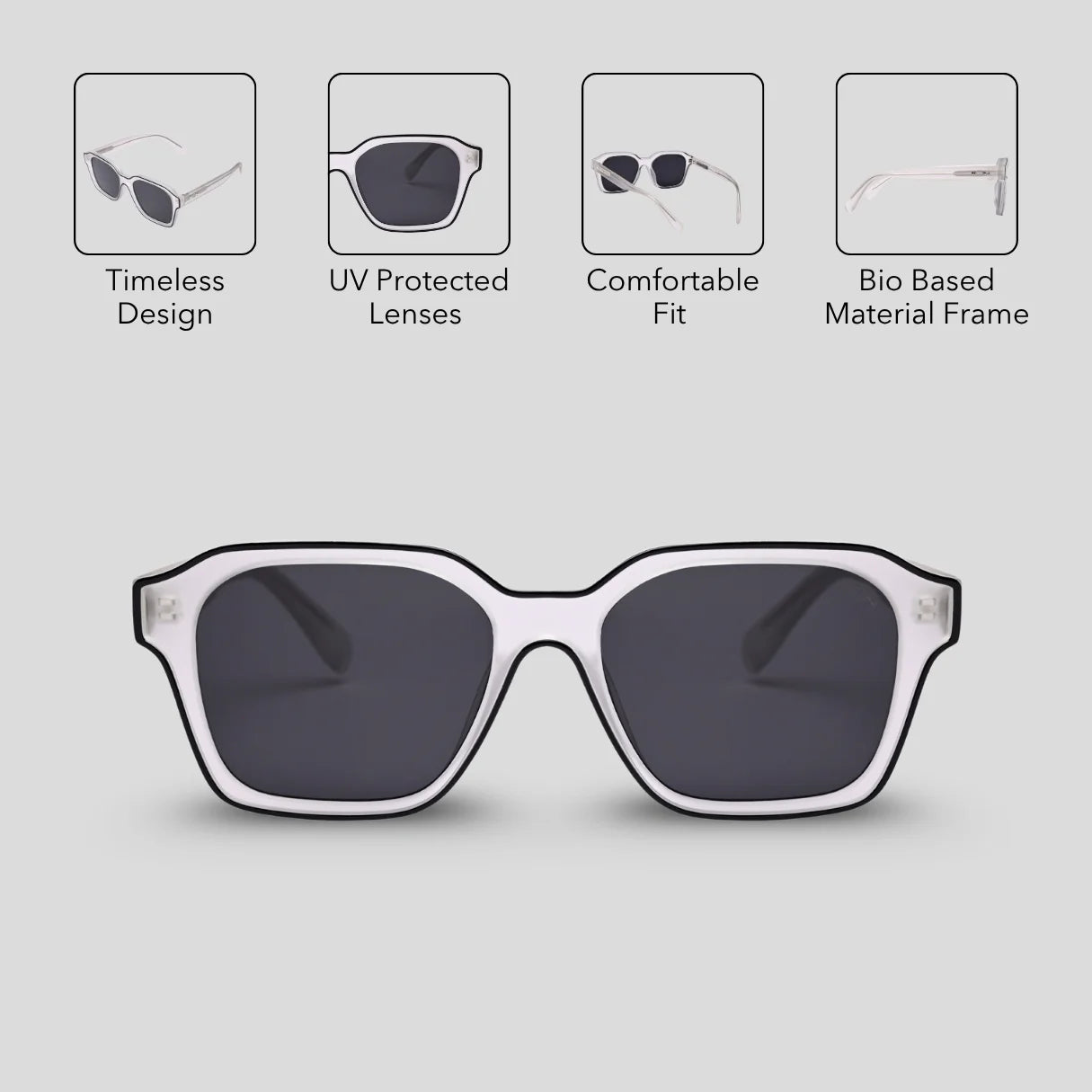 MOONX MARE S7 – UV400 Rectangular Sunglasses (Unisex)