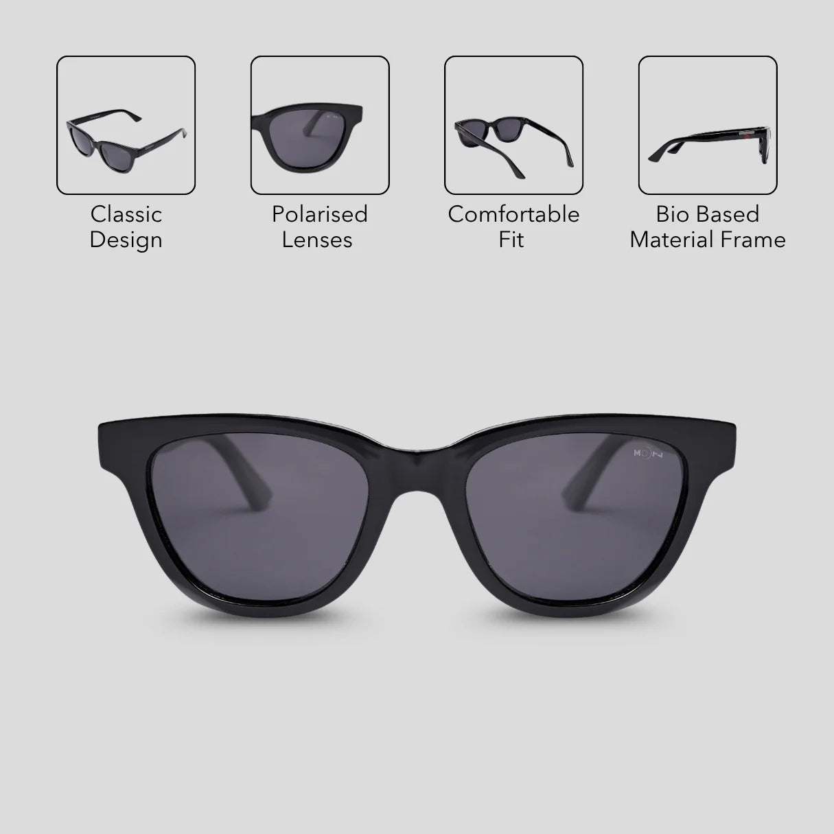 MOONX CLASSIC TITANS – Polarized Cat-Eye Sunglasses (Unisex)