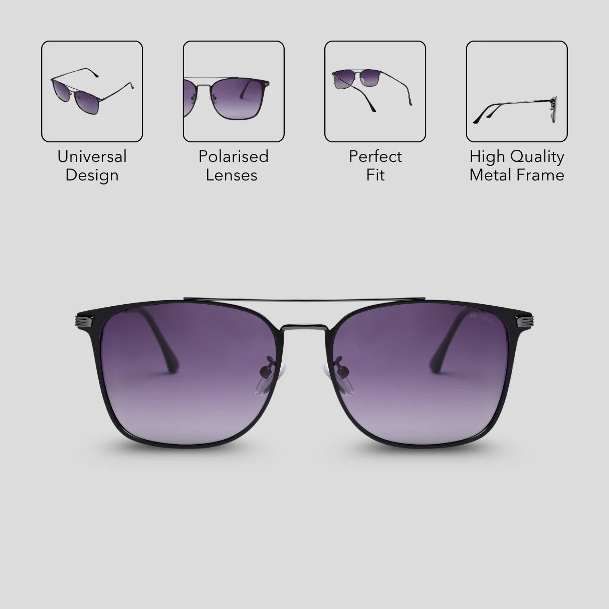 MOONX LAPETUS S2 – Polarised Lightweight Metal frame Sunglasses (Unisex)