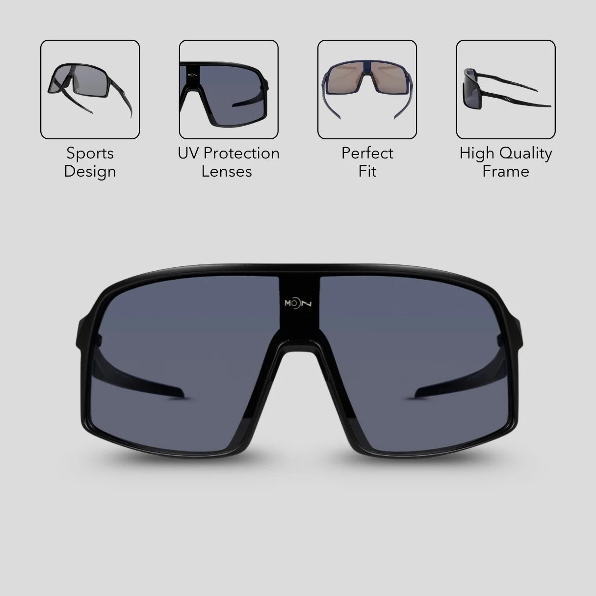 MOONX X-HERO S1 – UV400 Sports and Biking Sunglasses (Unisex)