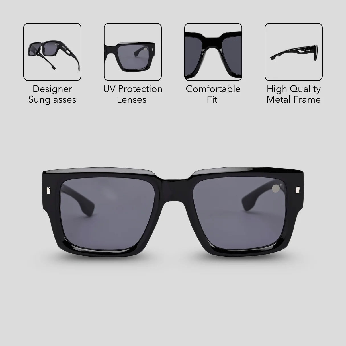 MOONX PHOTON – UV400 Rectangular Sunglasses (Unisex)