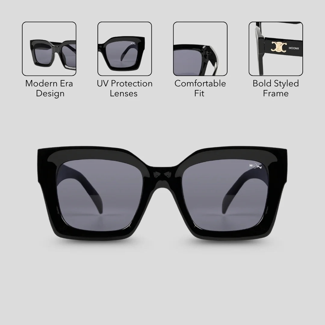 MOONX CALYPSO – UV400 Oversized Fashion Sunglasses (Women)