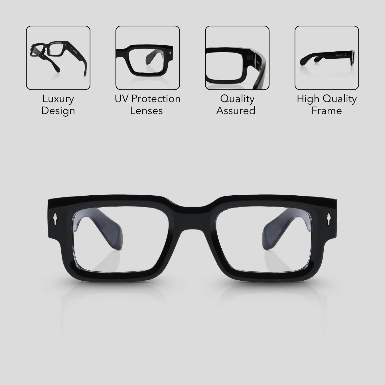 MOONX ATLAS S9 – UV400 Bold & Rectangular Glasses (Unisex)