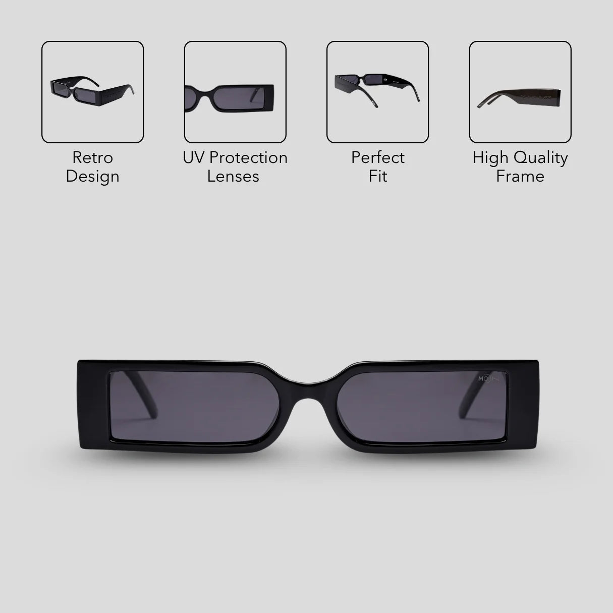 MOONX STRIP S1 – UV400 Modern Retro Sunglasses (Unisex)