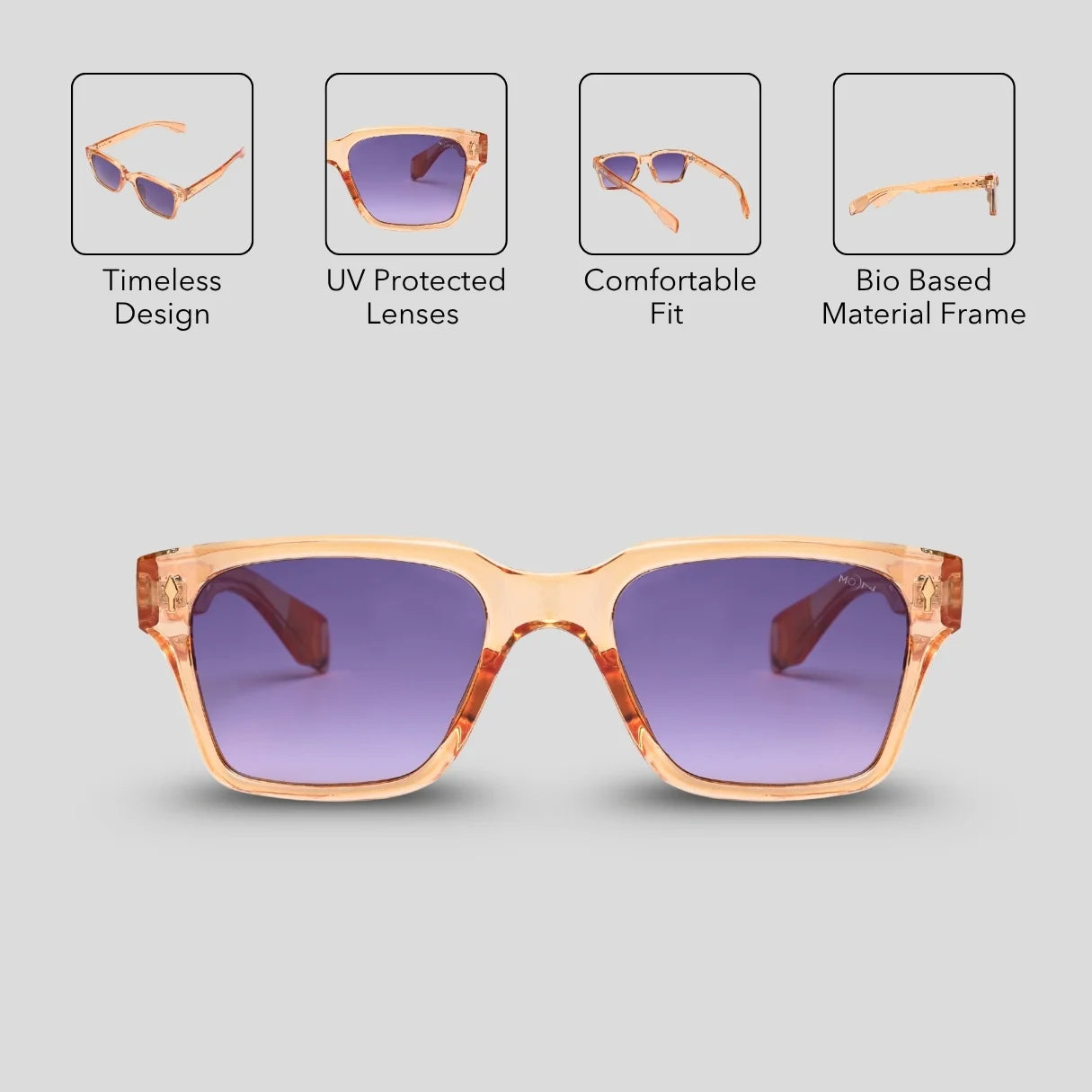 MOONX MARS S2 (Exclusive) – UV400 Wayfarer Sunglasses (Unisex)