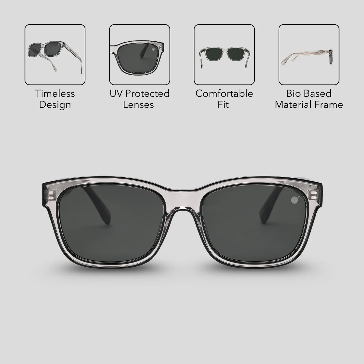 MOONX MENSIS S3 – UV400 Rectangular Sunglasses (Unisex)