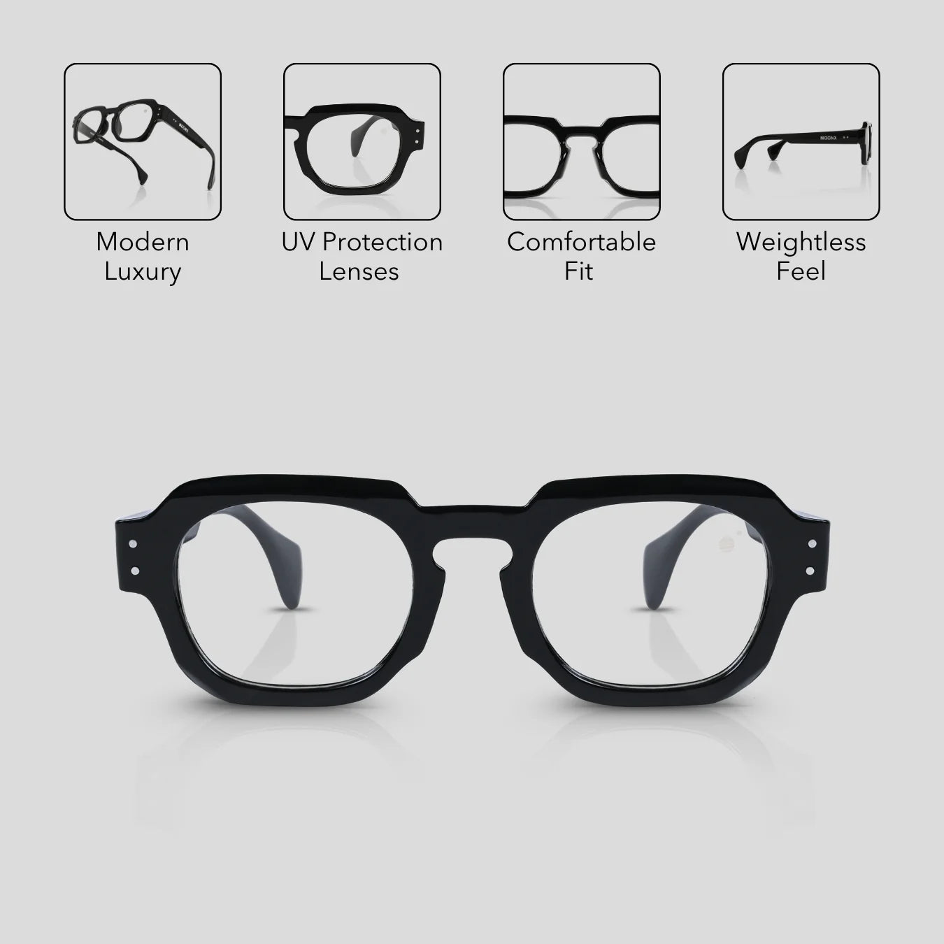 MOONX ATOM S8 – UV400 Modern Luxury Glasses (Unisex)