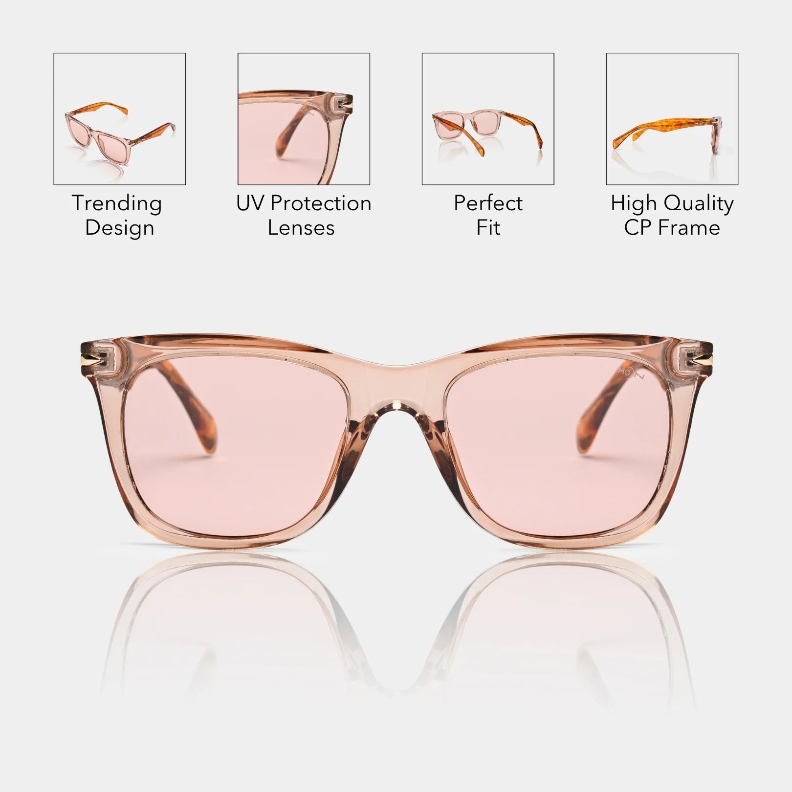 MOONX HUE S4 - Classic Wayfarer Sunglasses (Unisex)