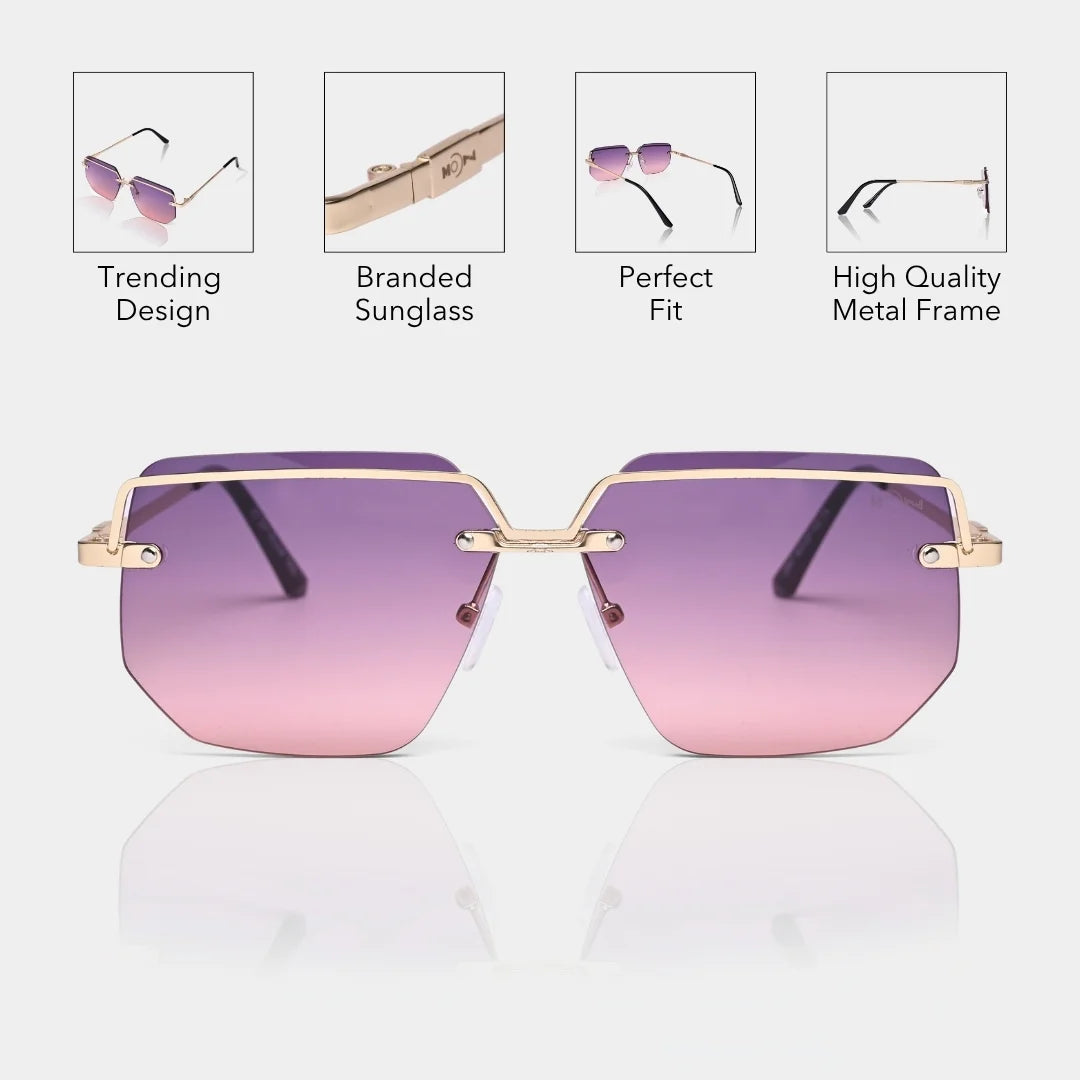 MOONX DEIMOS S4 – Futuristic Metal Frame Sunglasses (Unisex)