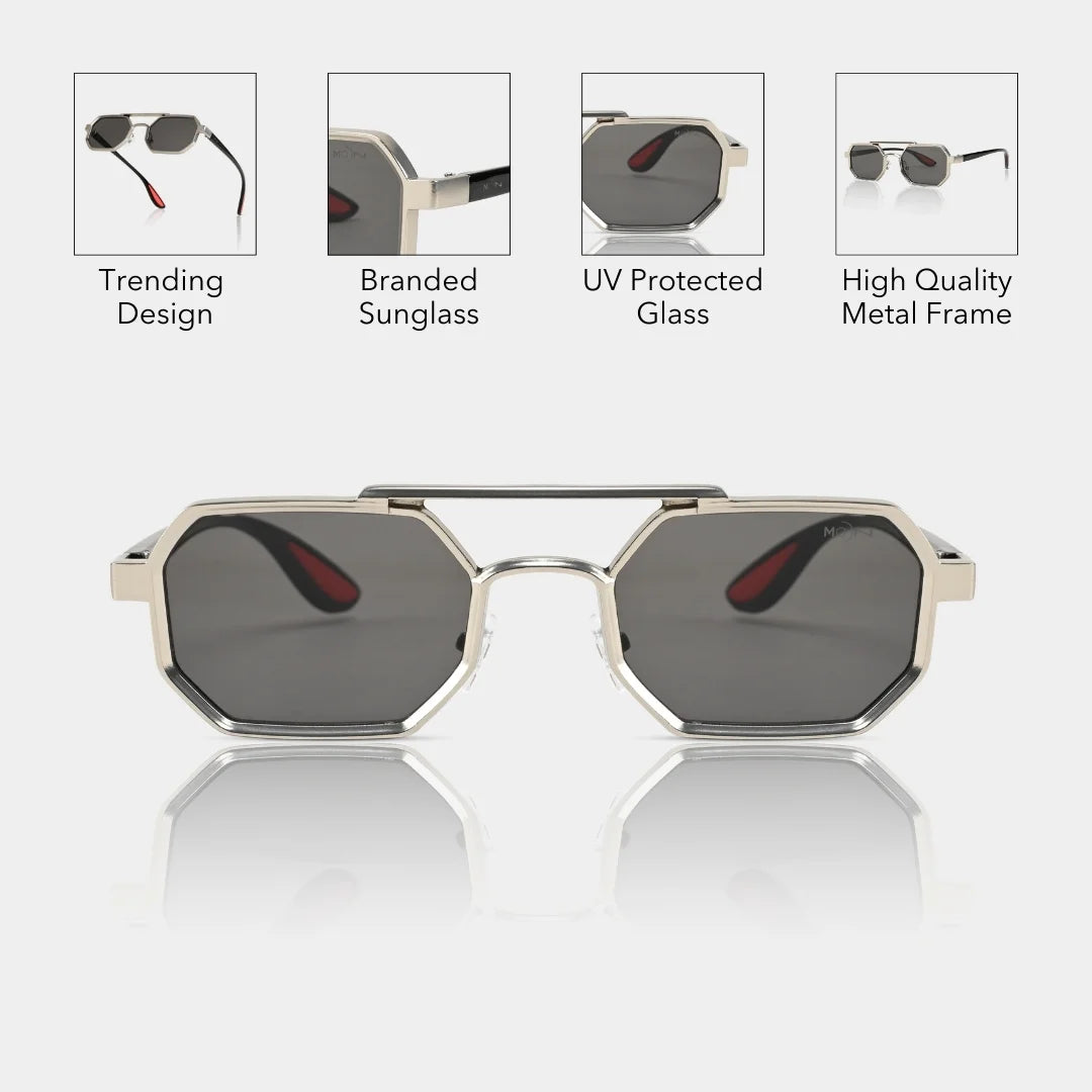 MOONX CLASSIC EDGE S3 – UV400 Modern Shape Sunglasses (Unisex)