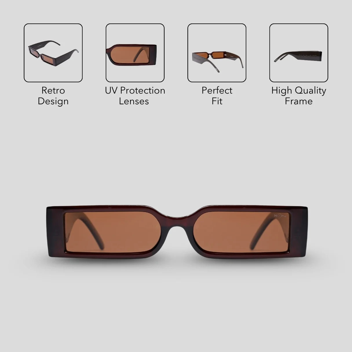 MOONX STRIP S3 – UV400 Modern Retro Sunglasses (Unisex)