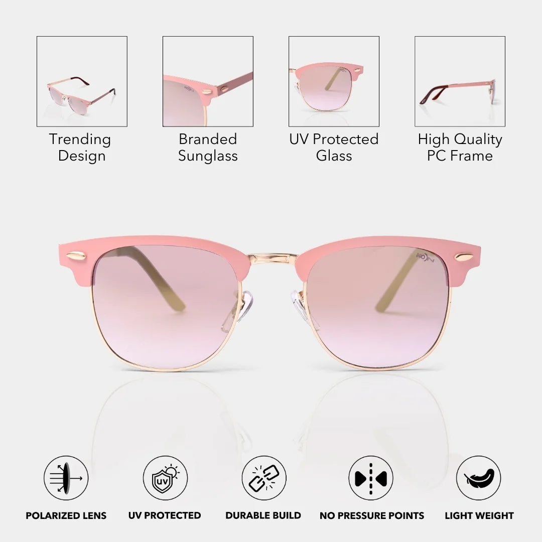 MOONX CLASSIC CLUB S6 – Polarised Clubmaster Sunglasses (Unisex)