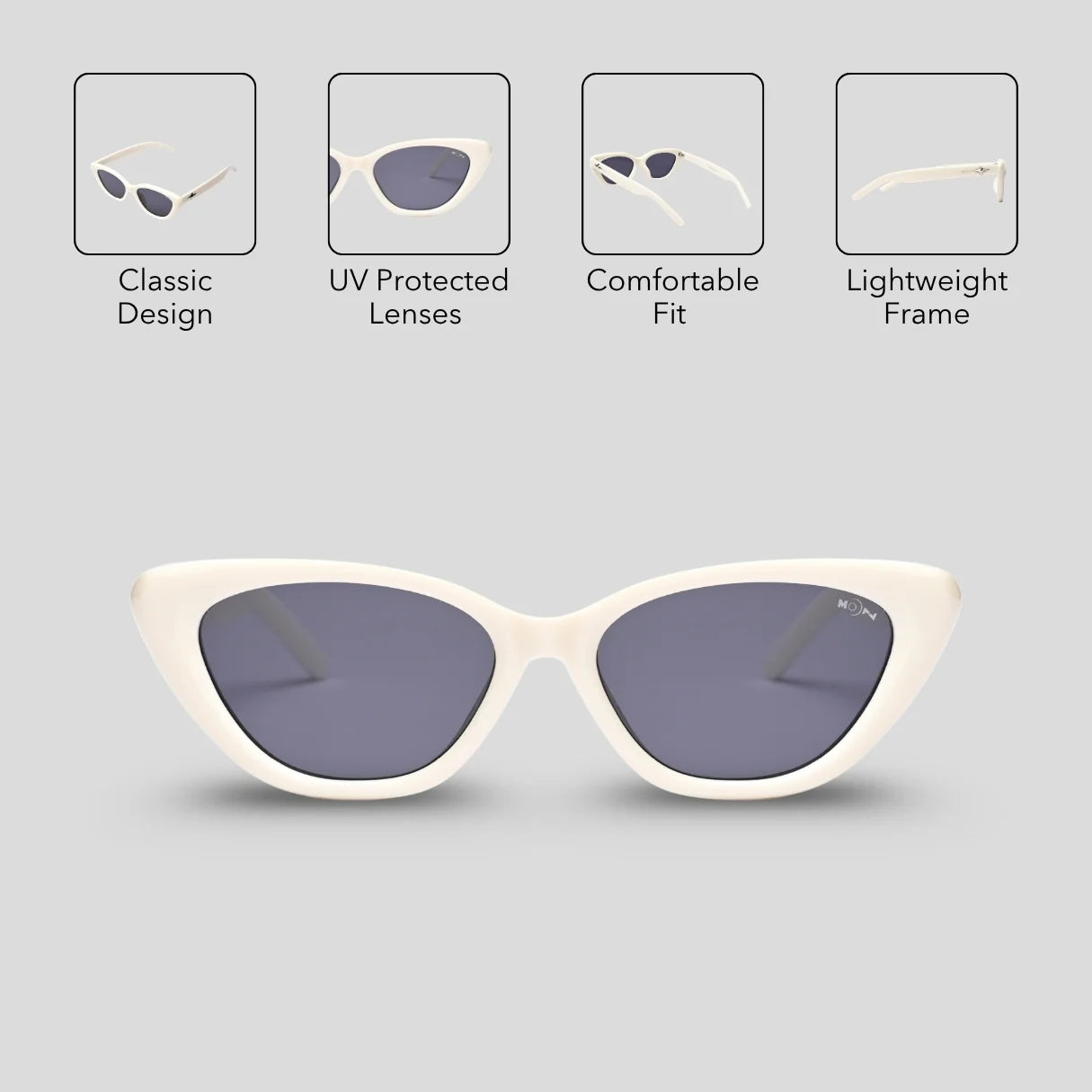 MOONX KATIE S3 – UV400 Cat‑Eye Sunglasses (Women)