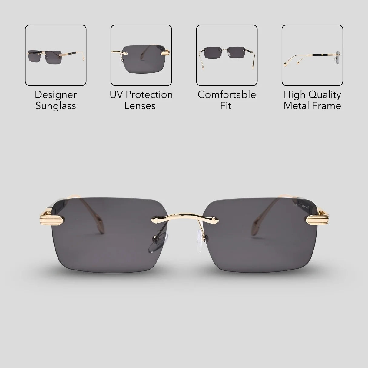 MOONX MATTERS S4 - UV400 Luxury Rimless Sunglasses