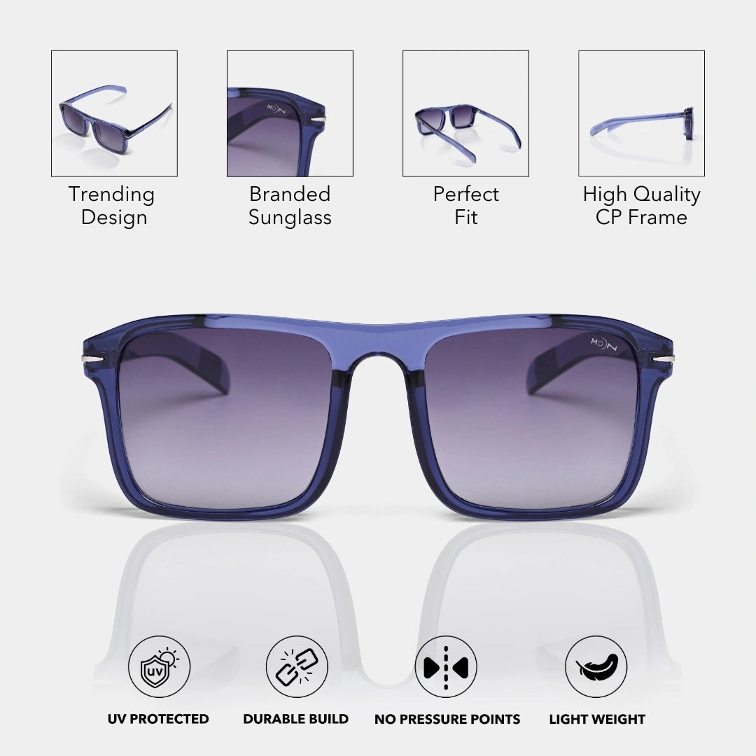 MOONX CRISIUM S7 – UV400 Trending Rectangular Sunglasses (Unisex)