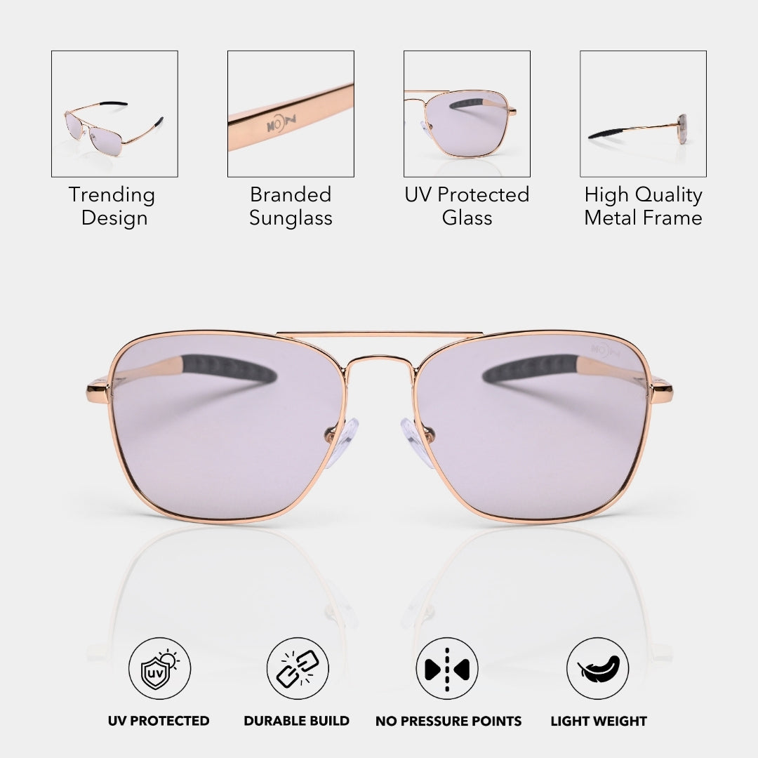 MOONX ANGEL S5 – Polarised Metal Aviator Sunglasses (Unisex)
