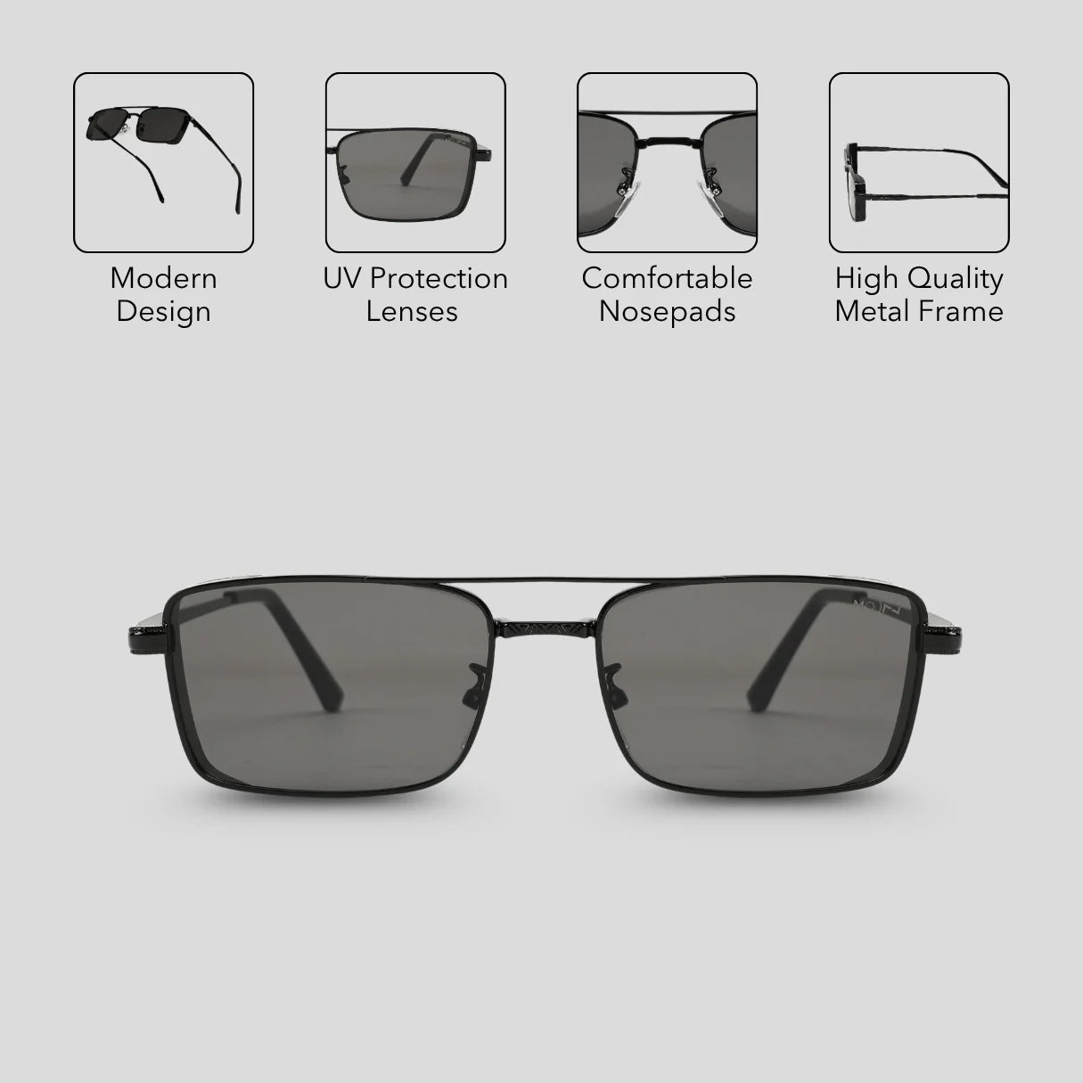 MOONX SUPERNOVA – UV400 Metal Frame Sunglasses (Unisex)