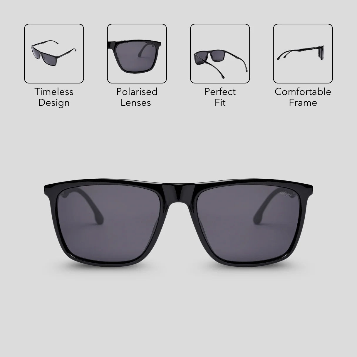 MOONX THE STREAK – Polarised Rectangular Sunglasses (Unisex)