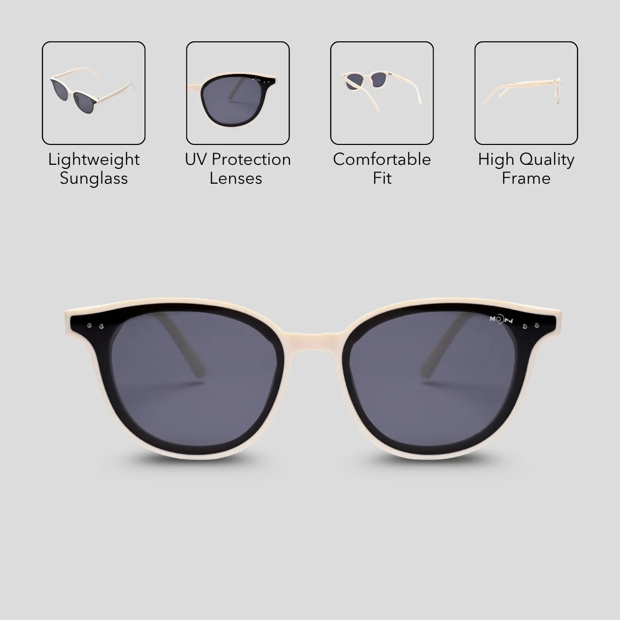 MOONX MIMAS S2 – UV400 Cat‑Eye Sunglasses (Unisex)
