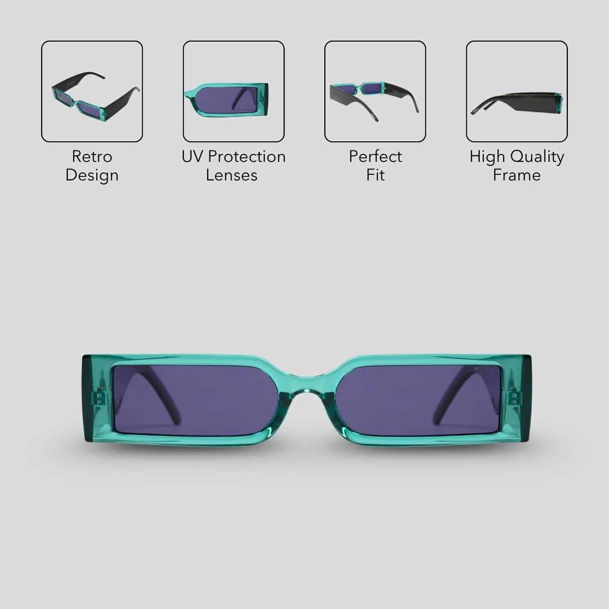 MOONX STRIP S4 – UV400 Modern Retro Sunglasses (Unisex)