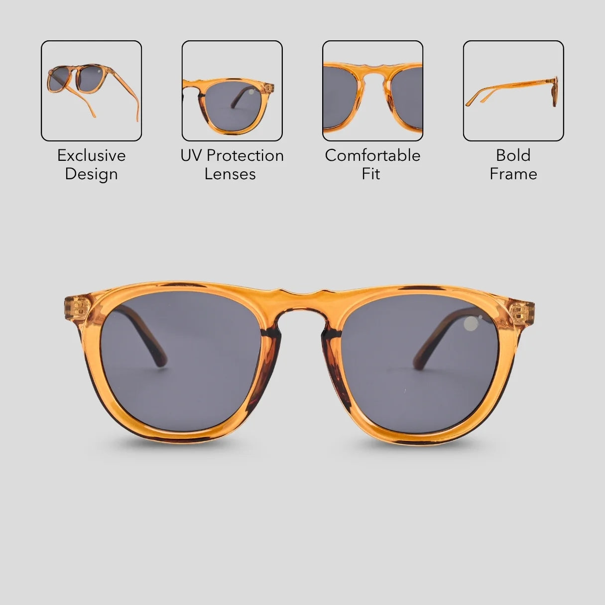MOONX JUPITER – UV400 Modern Round Sunglasses (Unisex)