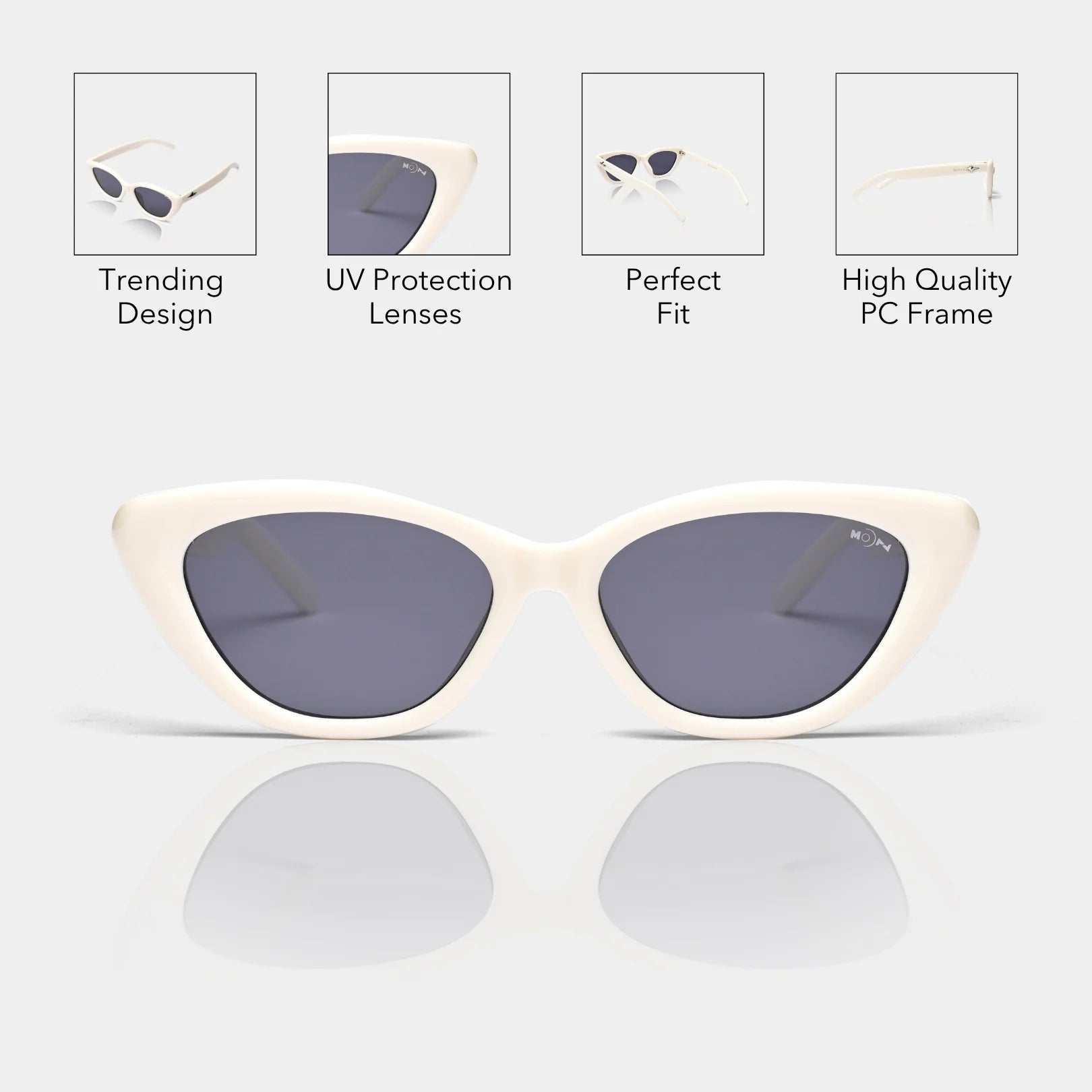 MOONX KATIE S3 – UV400 Cat‑Eye Sunglasses (Women)