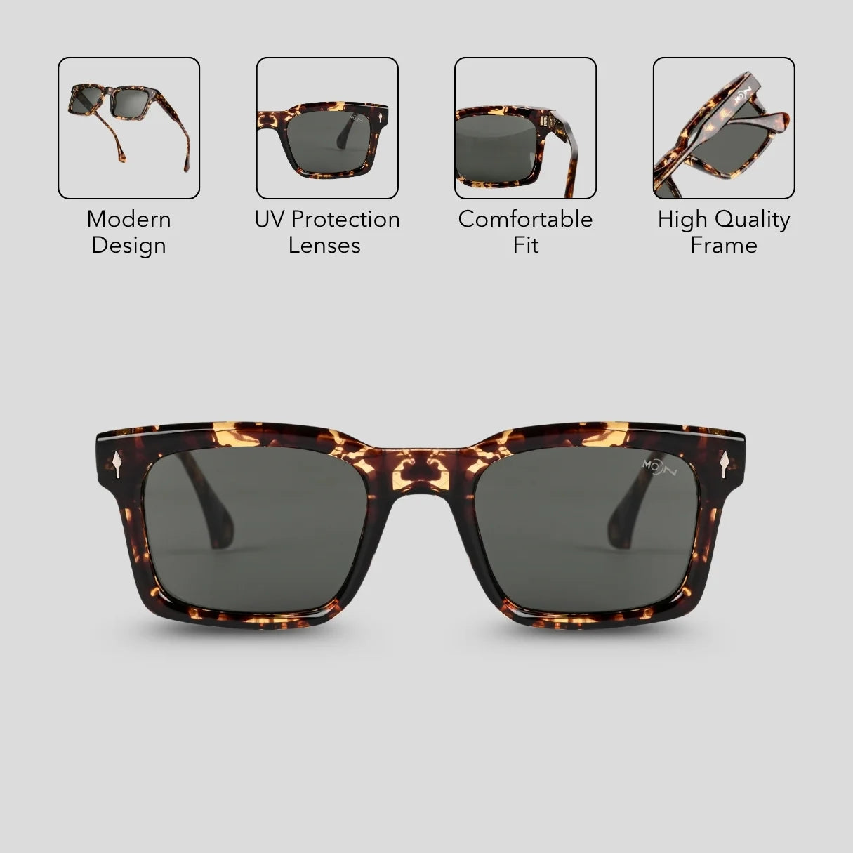 MOONX STELLERS S4 (EXCLUSIVE) – UV400 Rectangular Modern Sunglasses (Unisex)
