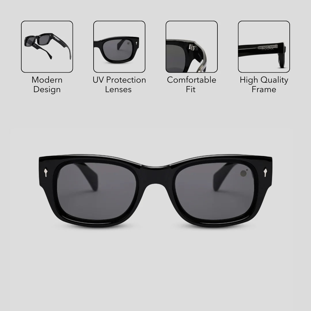 MOONX DARK MATTER S1 – UV400 Modern Design Sunglasses (Unisex, Trending)