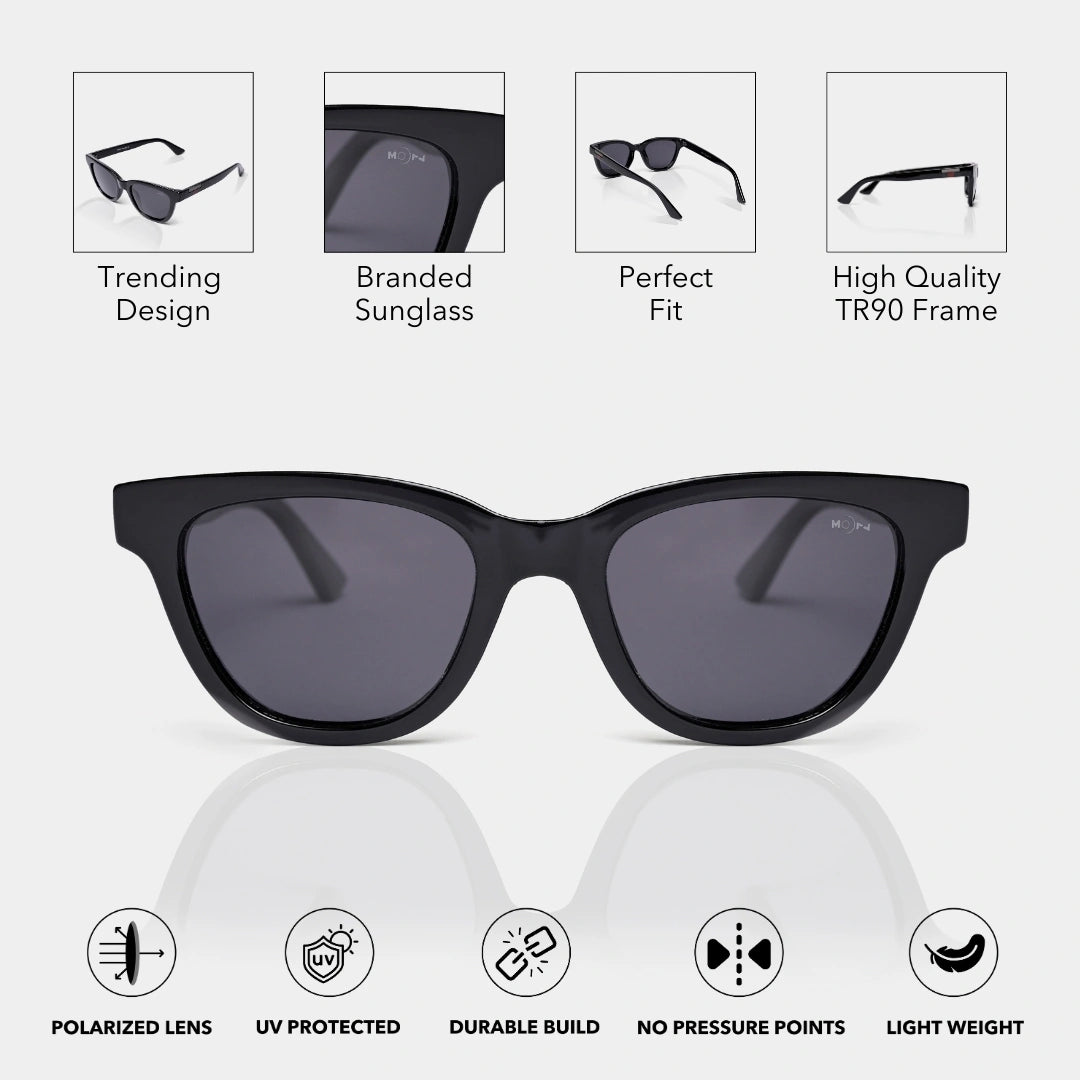 MOONX CLASSIC TITANS – Polarized Cat-Eye Sunglasses (Unisex)